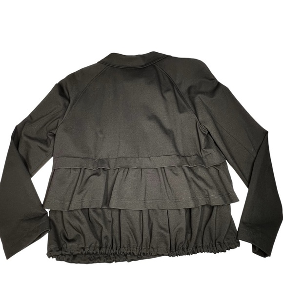 ESCADA SPORT Black Peplum Lined Drawstring Jacket Top Women's Size L EU42 - Picture 13 of 16